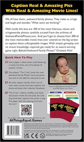 All Things Equal, Inc. Awkward Family Photos Totally 80s - Party Game, Players Caption Hilarious Pictures with Memorable 80s Movie Lines, Ages 13+, 4-8 Players in Saudi Arabia