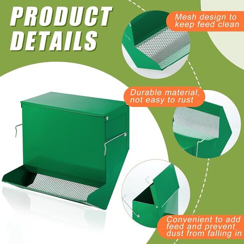 Maxcheck 2 Pcs Rabbit Feeder for Cages, 4.7 Inches, Mesh Bottom, Green in Kuwait