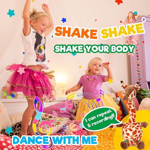Easfan Dancing Sunflower Singing Talking Shaking Glowing Interactive Toy Repeats What You Say Electric Cute Sunflower Plush Toy Birthday Christmas Festival Gifts for Toddlers Kids,13.5’’ in Saudi Arabia