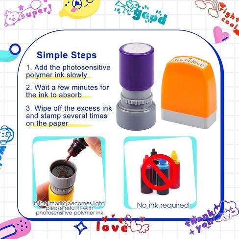Henoyso 14 Pcs Office Stamp Set Self Inking Office Stamp Business Stamps Message Account Work Stamp Office Stationery Approved Paid Copy Faxed Scanned Stamps for Office Message Supplies in Saudi Arabia