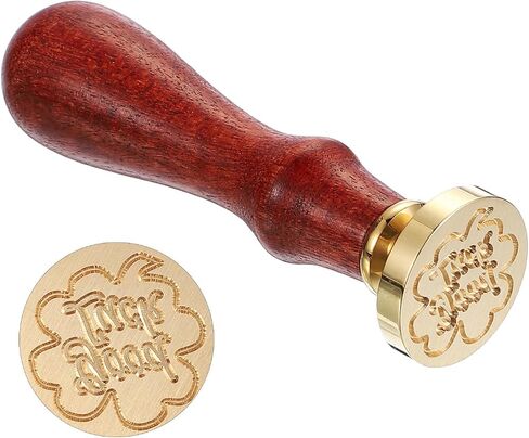 PATIKIL Rosemary Wax Seal Stamp, Plant Sealing Wax Stamp Classic Retro Removable Brass Head Wooden Handle for Envelope Invitation Cards, Brown in Saudi Arabia