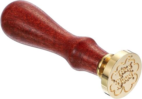 PATIKIL Rosemary Wax Seal Stamp, Plant Sealing Wax Stamp Classic Retro Removable Brass Head Wooden Handle for Envelope Invitation Cards, Brown in Saudi Arabia