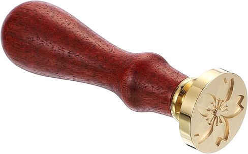 PATIKIL Rosemary Wax Seal Stamp, Plant Sealing Wax Stamp Classic Retro Removable Brass Head Wooden Handle for Envelope Invitation Cards, Brown in Saudi Arabia