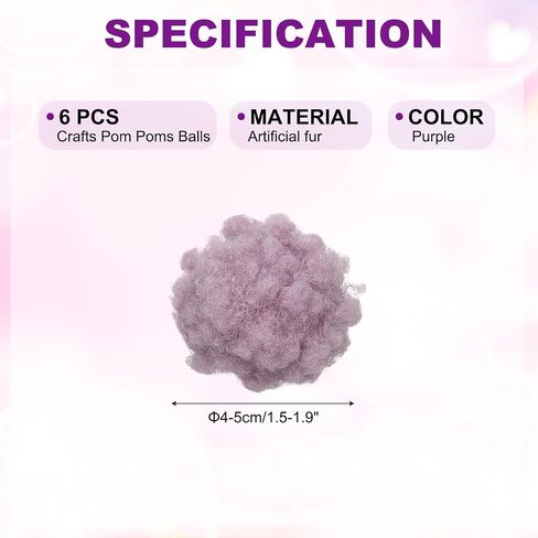 PATIKIL 6 Pcs Crafts Pom Poms Balls, 4-5cm (1.5-1.9Inch) Yarn Pom Poms Big Puff Ball with Elastic Loop for Keychain Knitting Hats DIY Arts Crafts Projects Home Decorations, Dark Green in Kuwait