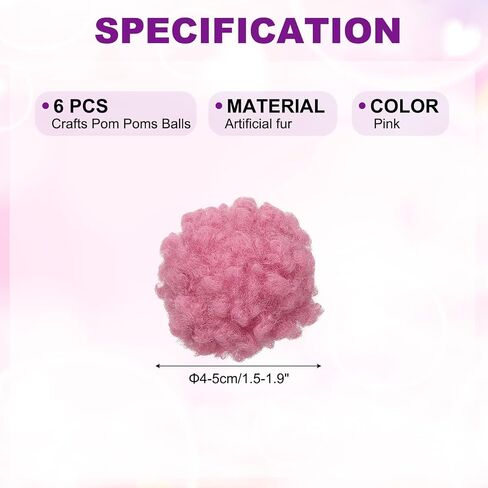 PATIKIL 6 Pcs Crafts Pom Poms Balls, 4-5cm (1.5-1.9Inch) Yarn Pom Poms Big Puff Ball with Elastic Loop for Keychain Knitting Hats DIY Arts Crafts Projects Home Decorations, Dark Green in Kuwait