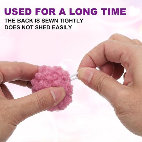 PATIKIL 6 Pcs Crafts Pom Poms Balls, 4-5cm (1.5-1.9Inch) Yarn Pom Poms Big Puff Ball with Elastic Loop for Keychain Knitting Hats DIY Arts Crafts Projects Home Decorations, Dark Green in Kuwait
