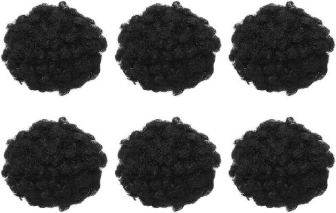 PATIKIL 6 Pcs Crafts Pom Poms Balls, 4-5cm (1.5-1.9Inch) Yarn Pom Poms Big Puff Ball with Elastic Loop for Keychain Knitting Hats DIY Arts Crafts Projects Home Decorations, Dark Green in Kuwait