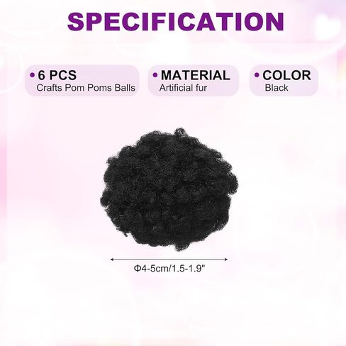 PATIKIL 6 Pcs Crafts Pom Poms Balls, 4-5cm (1.5-1.9Inch) Yarn Pom Poms Big Puff Ball with Elastic Loop for Keychain Knitting Hats DIY Arts Crafts Projects Home Decorations, Dark Green in Kuwait