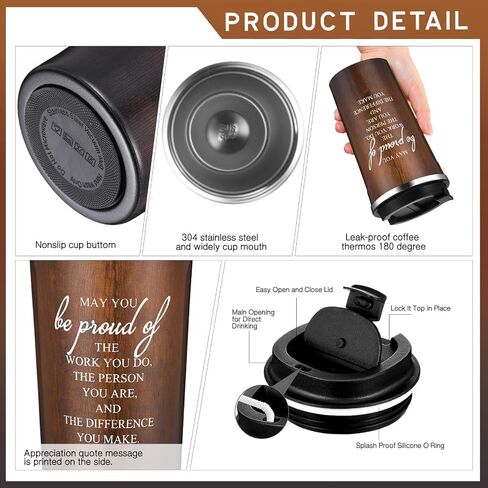 Pickmesh 3 Pcs Male Nurse Gift Set 17 oz Coffee Mug Tumbler A5 Leather Journal with Ballpoint Pen Nurse Appreciation Week Gift Graduation Thank You Favor for Man Male Nursing Assistant(Brown) in Kuwait