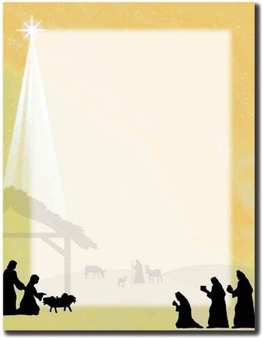 Away In The Manger Letterhead Laser & Inkjet Printer Paper (100pk) in Saudi Arabia