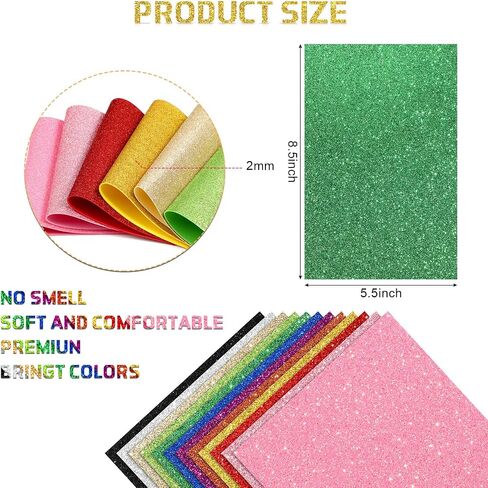 TaoBary Colorful EVA Foam Sheets Craft Rainbow Colorful Foam Sheets Assorted Colors Foam Craft for Projects Art Signs Cards Scrapbooking Preschoolers Classroom DIY 8.3 × 11.7 Inch (60 Sheet) in Kuwait