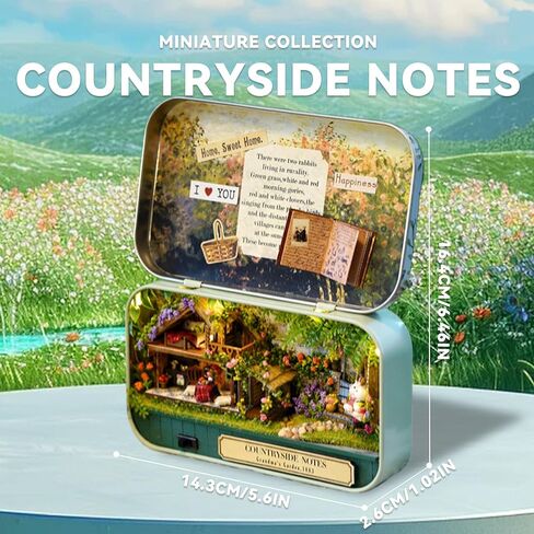 Flever Dollhouse Miniature DIY House Kit Creative Room with Furniture and Cover for Romantic Valentine's Gift(Happy Corner) in Kuwait