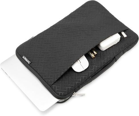 Kinmac 360° Protective Waterproof Laptop Case Bag Sleeve with Handle for MacBook Pro 16, and 15 inch-15.6 inch Laptop (Black PU) in Saudi Arabia
