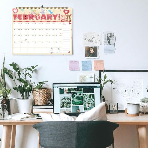 XISIDO 2026-2027 Wall Calendar, Calendar 2026-2027, 18 Month Calendar July 2026 - December 2027, 14.8" X 11.5", Calendar with Twin-Wire Binding, Hanging Hook and Julian Dates (Seasonal Designs) in Kuwait