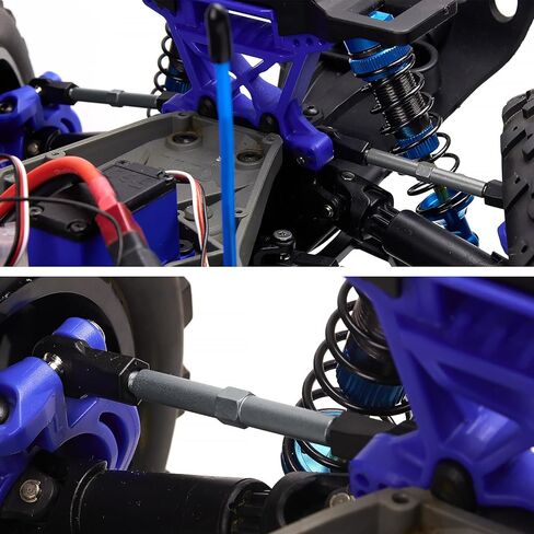 Adjustable Aluminum Turnbuckles/Camber Links with Rod Ends Set for 1/10 Slash 4X4 2WD /Rustler 2WD 4X4/Hoss 2WD 4X4/ Stampede 2WD 4X4/Bandit 2WD 4X4 Upgrade Replace Accessories Parts (Grey) in Saudi Arabia