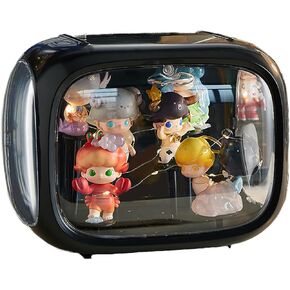 Clear Display Case for Figures,Wall-Mounted Doll Storage Box,Adjustable Display Stand Clear Acrylic Display Box with Door Dust and Moisture Proof Suitable for Lego Collectibles Action Figures Pop Mart