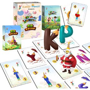 Gocolor & Fruitable Card Card Combo | مجموعة من 60 بطاقة لتعليم الألوان ، ABCs والعادات الصحية | اللعبة التعليمية للأطفال الذين تتراوح أعمارهم بين 2-6