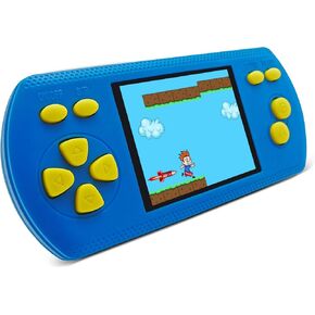 16-bit Handheld Game Console for Adults, 2.4'' HD Screen, 218 Classic Retro Video Games, Mini Arcade Electronic Toy Gifts for Birthday Gift, Needs AAA Batteries 3 Packs (Blue2)