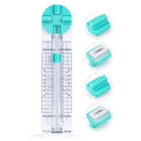 Paper Trimmer Craft Paper Cutter: 4 Style Multi-Function Scrapbooking Tool & Perforated Paper Cutter Blade (4 Pack）
