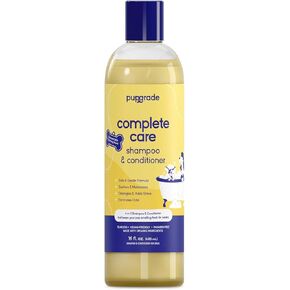 Pupgrade Complete Care 4 -in -1 شامبو وبلسم للكلاب - ينظف ، ترطيب ، detangles و Roodorizes - حليب الشوفان والعسل - 16 Fl Oz