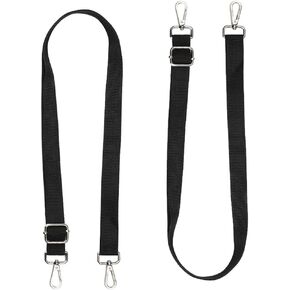 Horse Blanket Leg Straps, Adjustable Straps with Stretchy Belly Straps for Winter, 19-39" Adjustable Length, Black (2 Pcs)