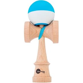 Kendama USA Kaizen Half Split Kendamas Sticky Paint Options & Extras المدرجة (الأزرق الفاتح)