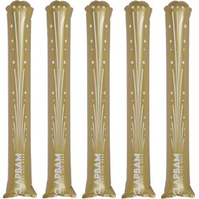 Clapbam 40 pcs Gold Thunder Sticks boom stick STURDY & LOUD Noise Makers spirit with Festive Patterns for Football baseball event Cheerleading and Family Celebrations Junior Size