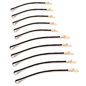 Jumbo Bobby Pins Metal Hair Pins Textention Hair Clips for Hair Decoration, 10pcs (5 long and 5 short) (Brown)