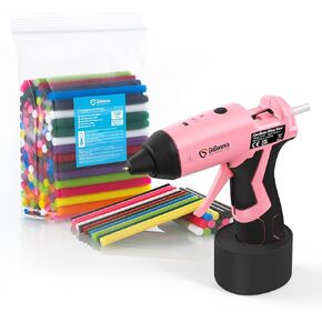 145 PCS Glue Sticks Kit with Cordless Glue Gun ، Gogonova 15S Fast Heating Resplable Glue Gun Gun
