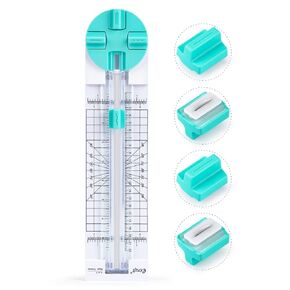 Paper Trimmer Craft Paper Cutter: 4 Style Multi-Function Scrapbooking Tool & Straight Paper Cutter Blade (4 Pack）