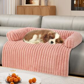 Luxurious Dog Couch Bed, Washable Calming Dog Couch Cover, Removable Couch Protector for Dogs, Waterproof Sofa Bed, Pet Bed Mats for Couch, Pet Couch Covers for Sofa(Grey, XL)
