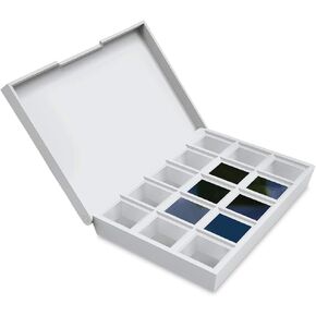 Daniel Smith Extra Fine Watercolor Half Pan Set, 24 colors with bonus 24 empty half pans in a metal box (285650113)