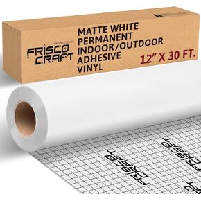 Frisco Craft Permanent Vinyl - Permanent Outdoor Vinyl, Water & Weather-Resistant with Siliconized Backing - Adhesive Vinyl