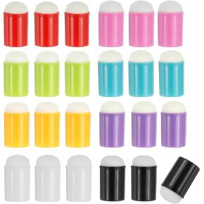 Patikil Finger Sponge Daubers ، 24pcs Finger Painting Sponge Set Craft Drawing Foam Dauber for Art Ink Crafts Making Chalk ، 8 Colors