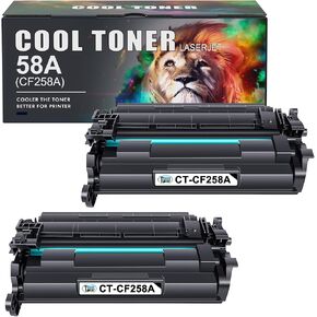 Cool Toner 58A CF258A Black Toner Cartridge Replacement for HP 58A CF258A Toner for HP Laserjet Pro M404n M404dn MFP M428fdw M428fdn M428dw Printer Ink 2-Pack