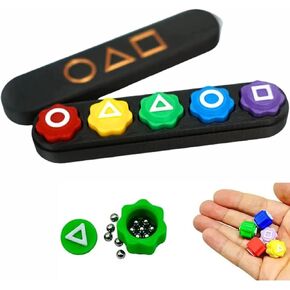Gonggi Corean Marble Game-تقليدي Jacks Stones مع كرات فولاذية-لعبة المهارات الكورية الكلاسيكية-تعزز التنسيق بين التركيز والتنسيق-لعبة ممتعة ليلة 5 قطع
