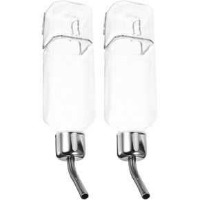 2 PCS الكلب موزع زجاجة الكلب الكلب قفص مياه حاوية موزع مياه شرب غلاية للحيوانات الأليفة 350 مل.