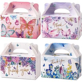 Giiffu Party Favor Treat Boxes Blue Butterfly, 6.3 Inch Butterfly Goodie Gable Candy Box Paper Gift Box for Birthday Party Supplies Baby Shower Wedding Party -12Pack in Kuwait