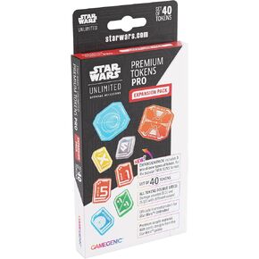 Star Wars Unlimited Premium Tokens Pro Pack - تعزيز تجربة الألعاب الخاصة بك! مجموعة مرخصة رسميًا من 55 رموزًا من أكريليك مصممة لـ Star Wars Unlimited TCG ، التي صنعتها GameGenic