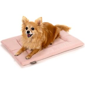 kindaild kind orthopedic dog and cat bed - faux fur fudler for pets under 15 lbs ، material material materive with nylon - 20 × 14 × 10 "(وردي ، صغير)