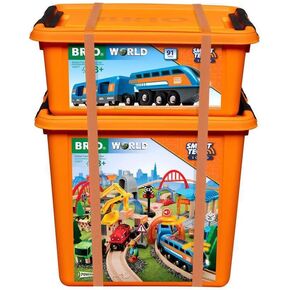 Brio Smart Tech Sound Action Tunnel Set Deluxe - Toy Wooden Train Toy | تصميم صديق للطفل | التوصيلات المغناطيسية | الخشب المعتمد من FSC | مثالي للأطفال الصغار والأطفال