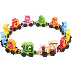 12 PCS مجموعة قطار خشبية مجموعة TOY MANGETER TRAIN TRAIN