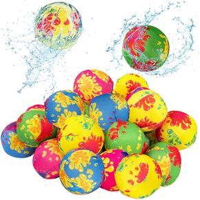 30 Pack 2" Mini Water Splash Balls,Water Bomb Splash Balls,Water Absorbent Balls for Kids Pool Toys,Summer Beach,Pool Party Favors,Outdoor Water Activities