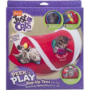 هارتز فقط من أجل Cats Peek & Play Tuy Pop-Up Cat Tent ، جميع أحجام السلالات