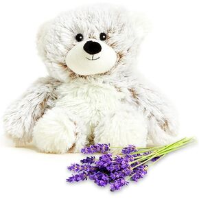 warmies Junior Microwavable & Weighted Stuffed Animals, Marshmallow Bear- Heated Stuffed Animal Plushie for Warmth & Comfort - Cute Soft Plush Toys for Adults & Children