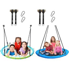 Trekassy 40 "Tree Swing Bundle-700lb Saucer Tree Swing و 750 رطل العنكبوت Web Web 40 بوصة للأطفال البالغين