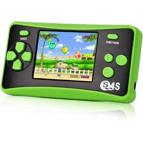 X-JOYKIDS QS17Orange Handheld Game for Kids Portable Retro Video Game Player Built-in 182 Classic Games 2.5 inches LCD Screen Family Recreation Arcade Gaming System Birthday Present for Children