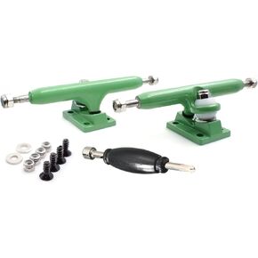 Spitboards® 36 MM Fingerboard Pro Trucks by ، NET LOCK NUTS ، بطانات يوريتان المطاطية ، شماعات محسنة ، عرض 36 مم ، لضبط الأصابع وتجميعها (أبيض)