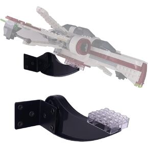 جدار الجدار لـ LEGO 75402 ARC-170 Starfighter ، 75393 75300 TIE ، 75364 Fighter ، Speed ​​Champions F1 KITS ، Jet Air Plane Building Build Bracket chrucle andual thould ، Wall Mount Only.