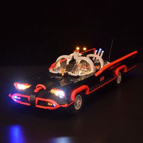 طقم إضاءة Lightgo LED مصمم لـ Batman متوافق مع Lego 76328 The Classic TV Series Batmobile - لا تشمل الطراز (الإصدار البعيد)